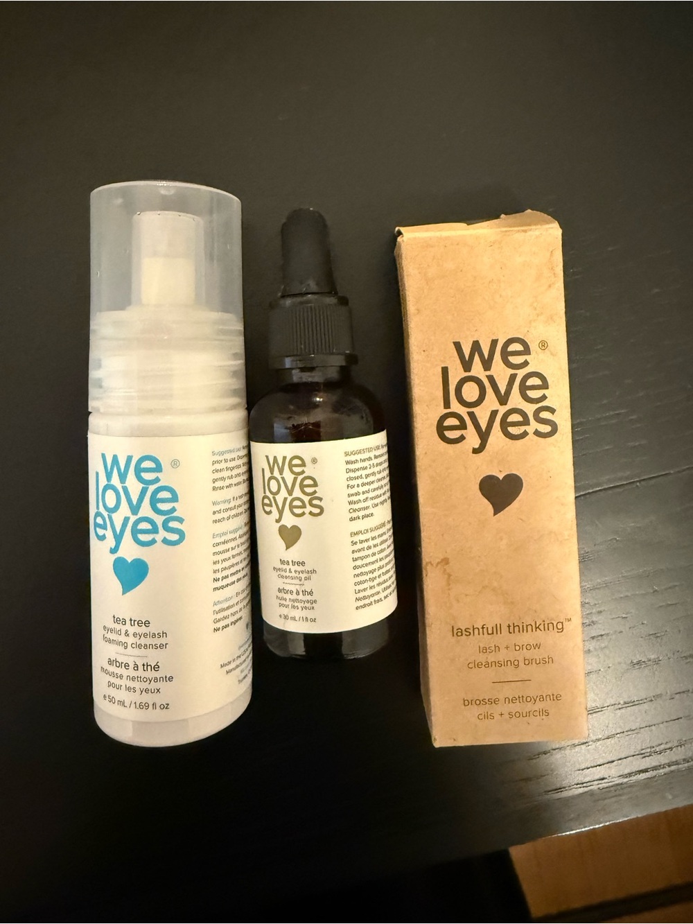 NWT We love eyes lash and eyebrow cleaning set